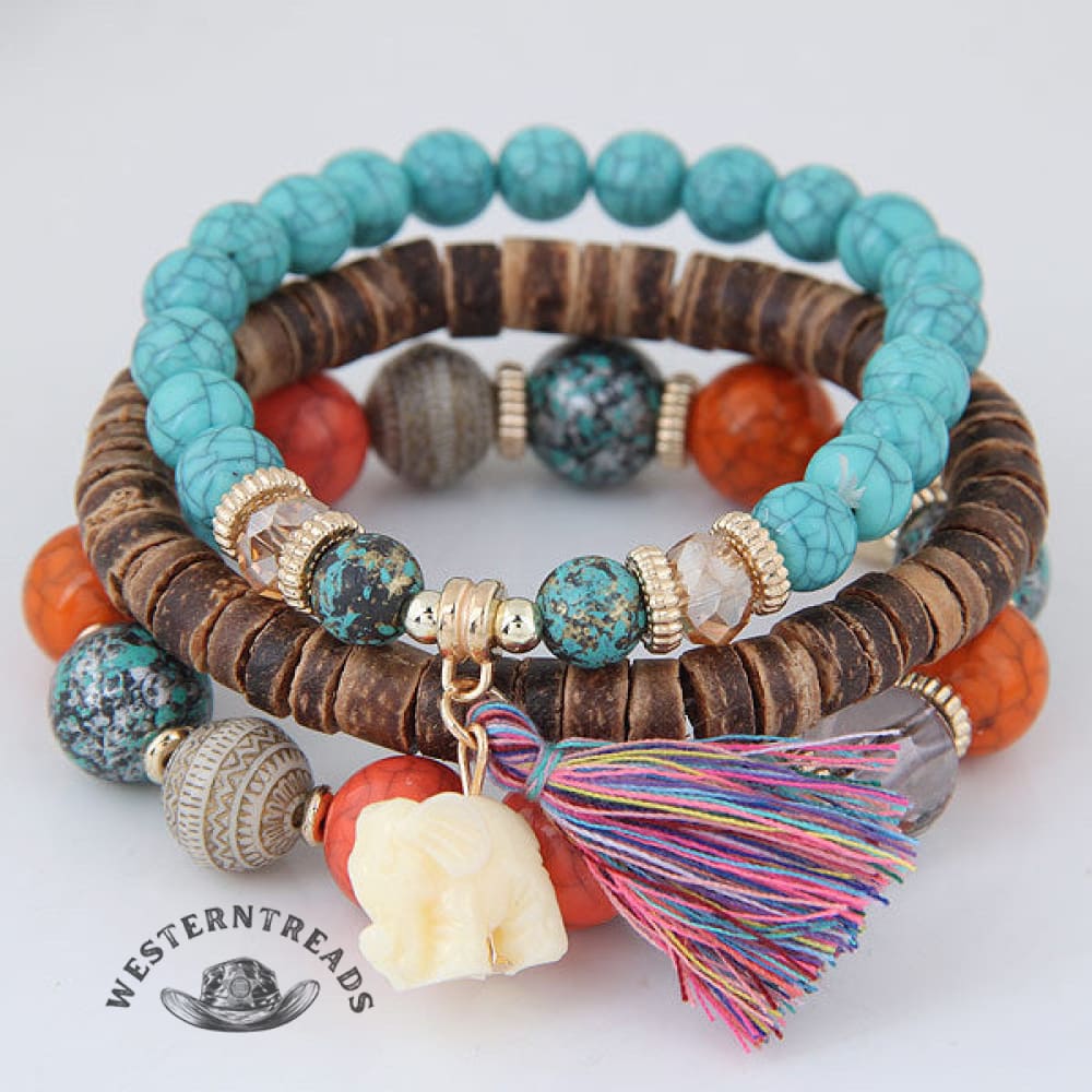 Beaded Boho Tassel Bracelet