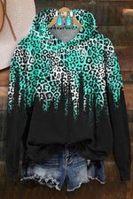 Fresh Leopard Print Sweatshirt Hoodie