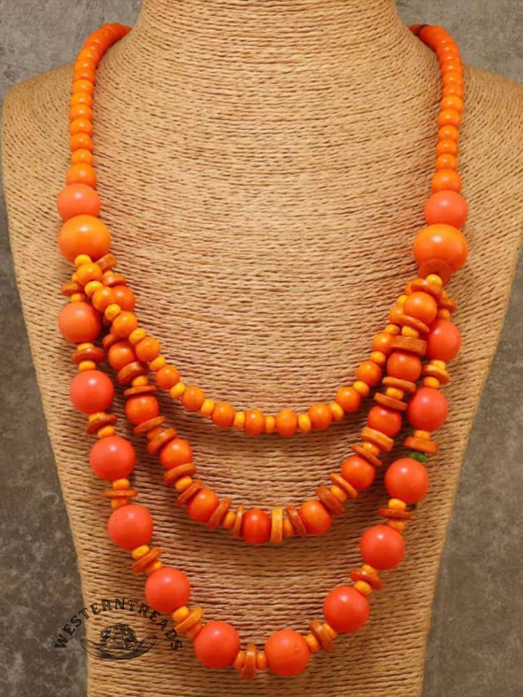 Bohemian Vintage Beaded Long Necklace