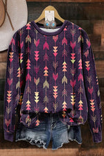 Retro Western Aztec Print Sweatshirt