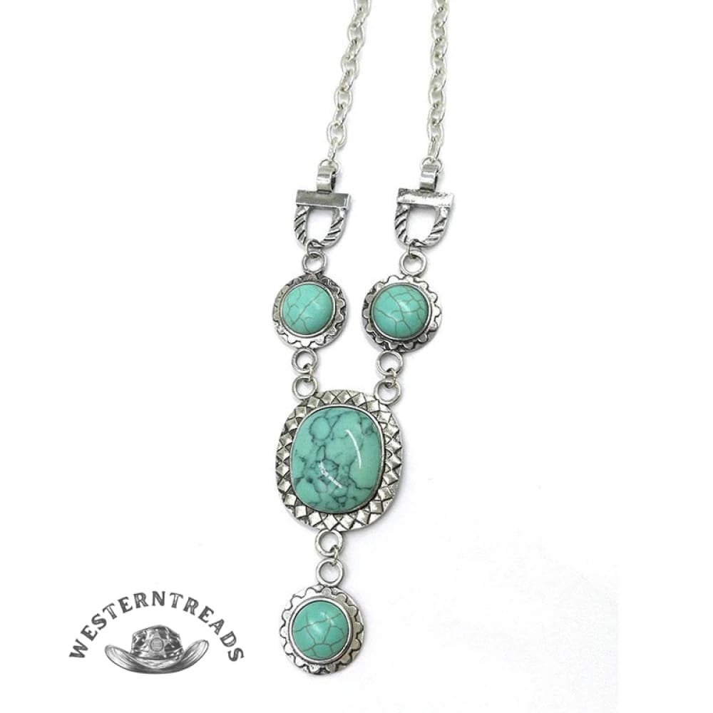 Vintage Unique Design Turquoise Oval Pendant Necklace