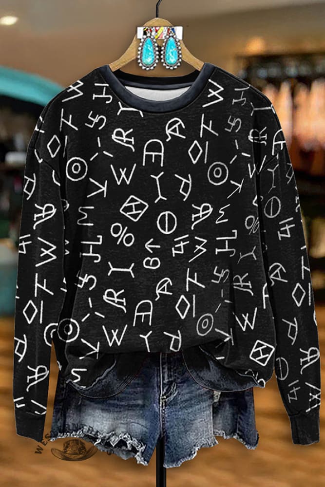 Retro Western Special Pictogram Symbol Sweatshirt