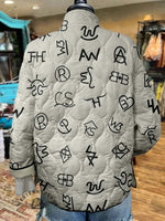 Women's Western Print Casual Quilted Cardigan