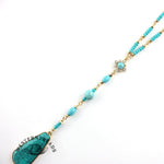 Classic Turquoise Long Beaded Necklace