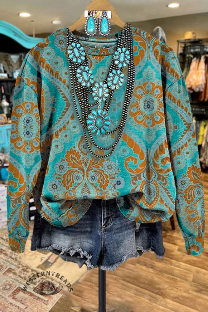 🔥Hot Sale🔥Classic Western Printed Sweatshirt