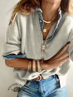 Women's Solid Color Casual Pullover Sweater