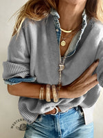 Women's Solid Color Casual Pullover Sweater