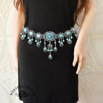 Vintage Turquoise Water Drop Tassel Belt