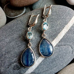 Teardrop Gemstone Drop Earrings