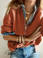 Women's Solid Color Casual Pullover Sweater