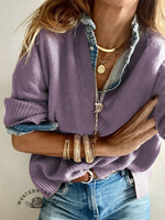 Women's Solid Color Casual Pullover Sweater