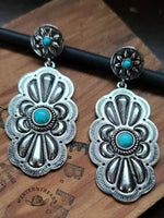 Alloy Imitation Turquoise Earrings
