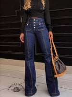 Women's High Waist Straight Jeans Pants