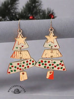Colorful Christmas Tree Earrings