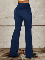 Women's Denim Fabric Print Vintage Soft Comfy Sweatpant Jeans Pants