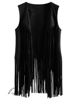 Women's Suede Fringe Vest