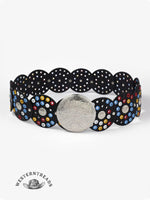 Round Hollow European and American Retro Cowboy Western Belt Round Hollow