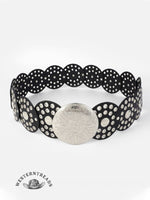 Round Hollow European and American Retro Cowboy Western Belt Round Hollow