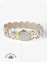 Round Hollow European and American Retro Cowboy Western Belt Round Hollow