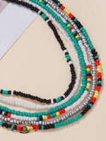 Bohemian Colorful Beaded Necklace Set