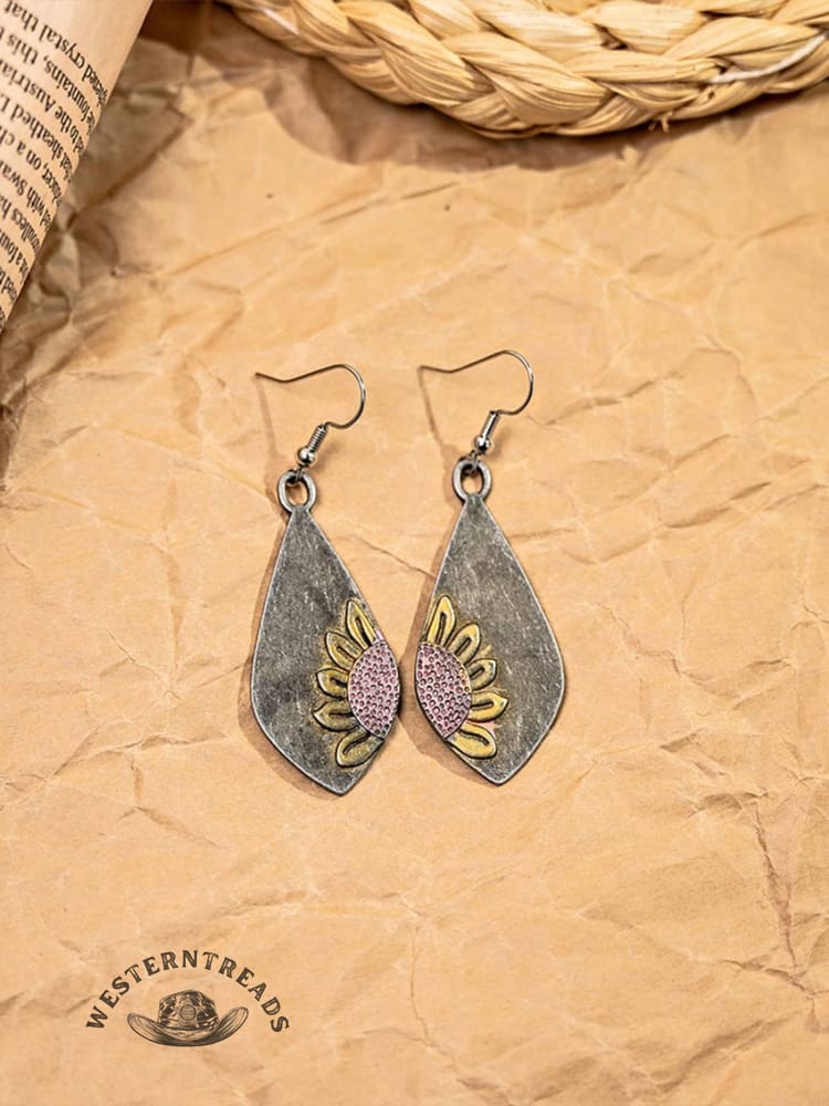 Retro Sunflower Women's Earrings