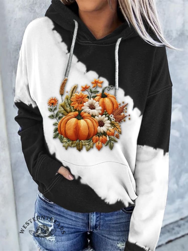 Women's Casual Autumn Pumpkin Retro Sweatshirt