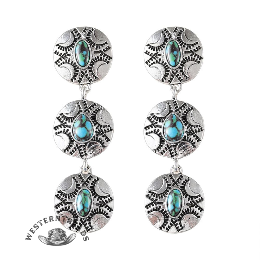 Vintage Ethnic Turquoise Earrings