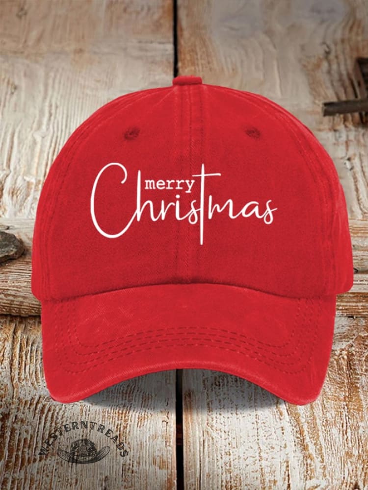 UnisexMerry ChristmasPrint Baseball Cap