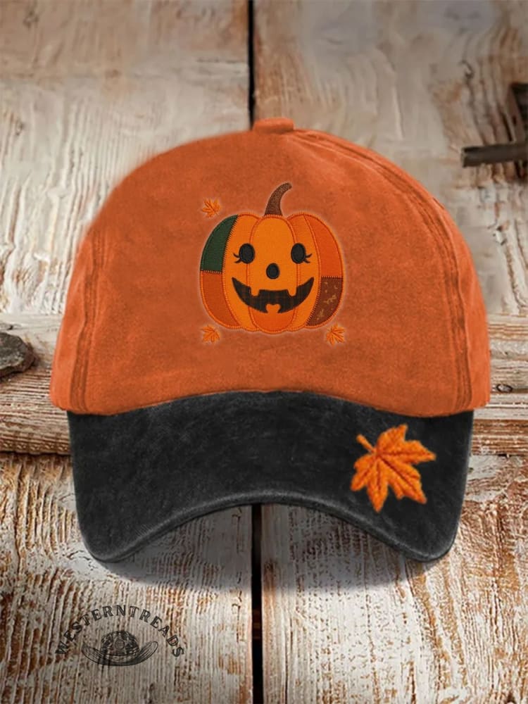 Vintage Autumn Pumpkin Art Casual Print Hat