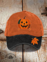 Vintage Autumn Pumpkin Art Casual Print Hat