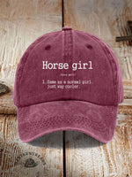 Horse Girl Printed Unisex Hat