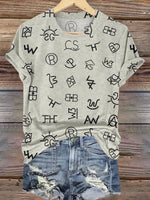 Cattle Brands Print T-shirt
