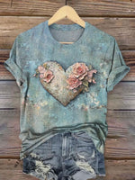 Vintage Heart Art Print T-shirt