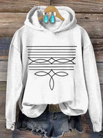 Women's Boot Stitch Print Casual Sweatshirt