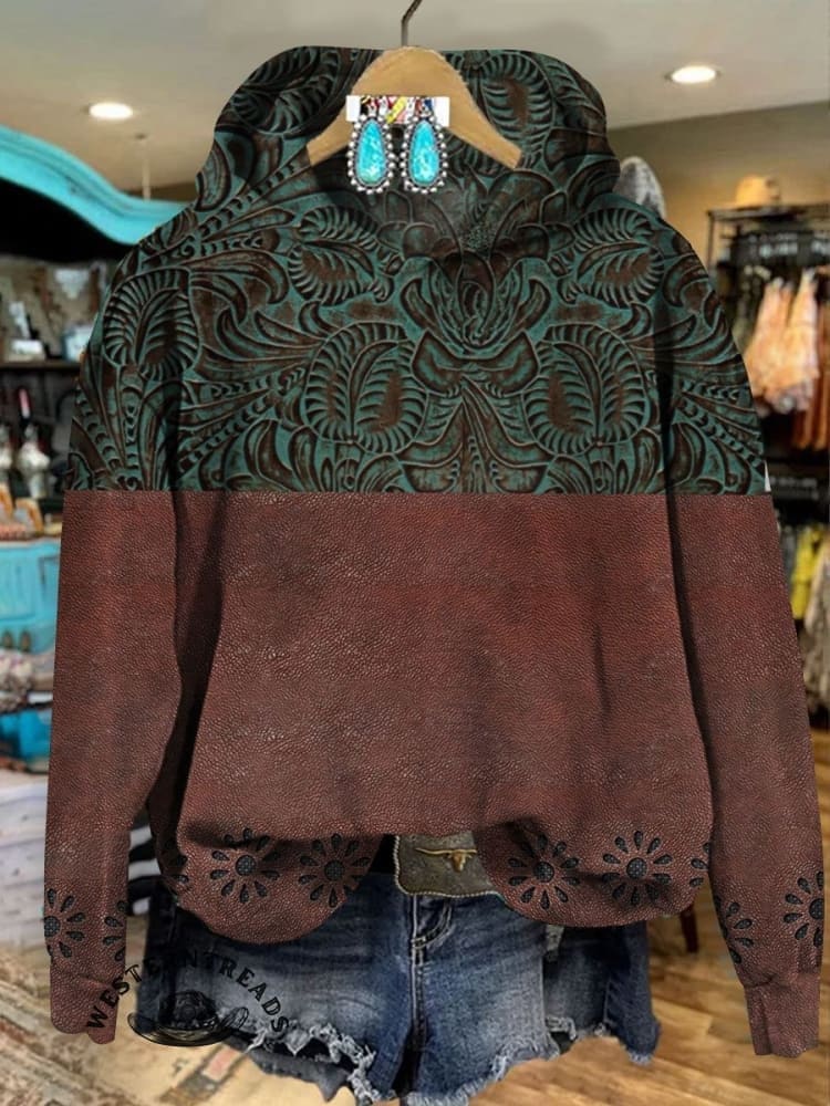 🔥Hot Sale🔥Western Style Print CasualSweatshirt