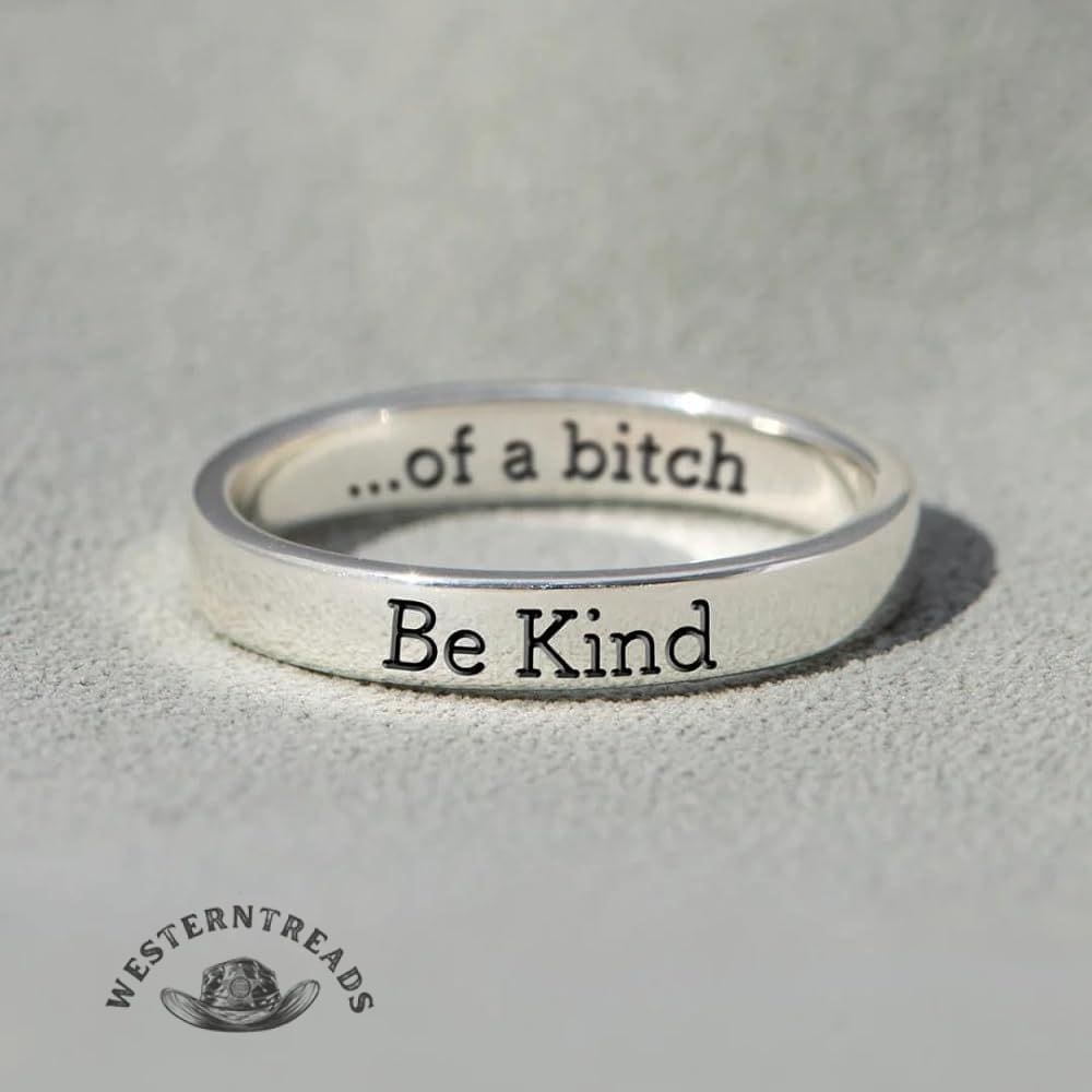 Be Kind...Of A Bi♥︎ch s925 sterling silver Ring