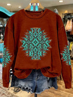 Vintage Print CasualSweatshirt