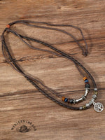 Vintage Style Tree of Life Double Layered Hippie Necklace
