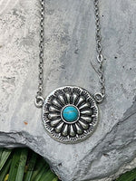 Vintage Western Cowboy Pumpkin Pendant Necklace