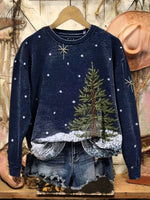 Christmas Print CasualSweatshirt