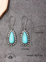 Women's Bohemian Metal Turquoise Drop Earrings