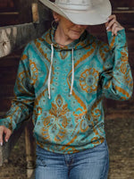 Classic Western Print Casual Sweatshirt