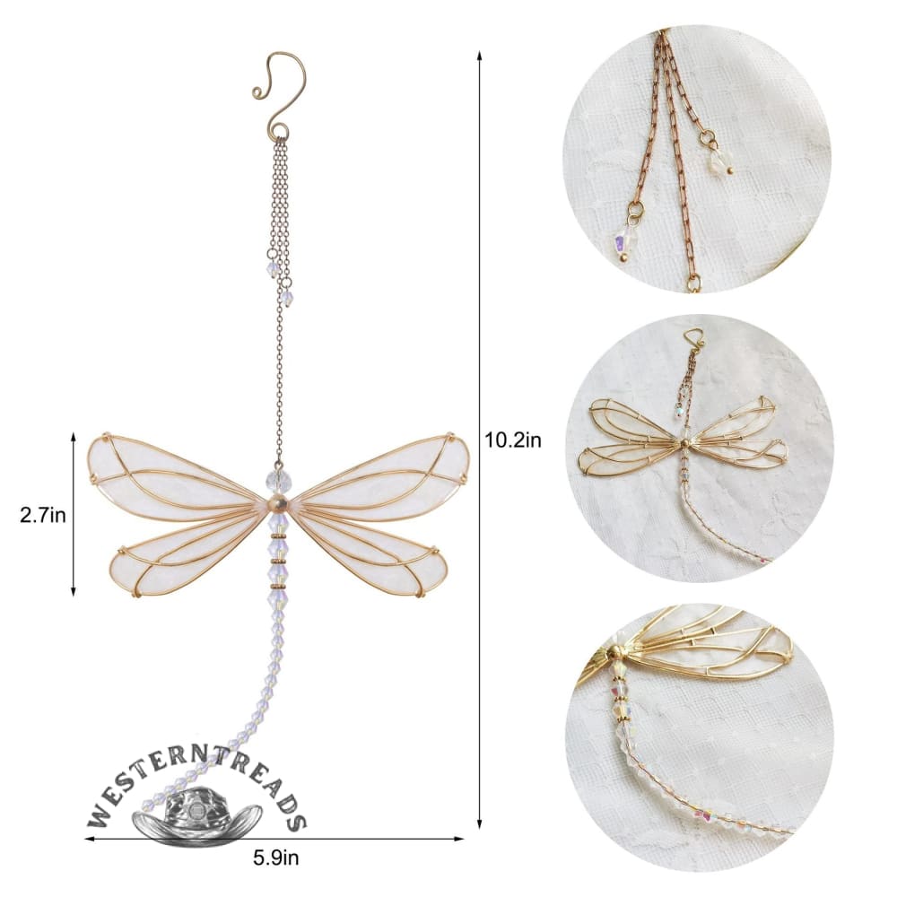 Dragonfly Charmful Rainbow Maker Window Balcony Hanging Decor Christmas Gifts