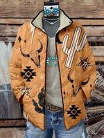 🔥❄️0.15kg Ultralight Quilted Jacket🔥Western Print Women's Casual Quilted Cardigan