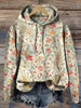 Limited time super low price ⚡Retro Paisley Floral Print Casual Hoodie Sweatshirt