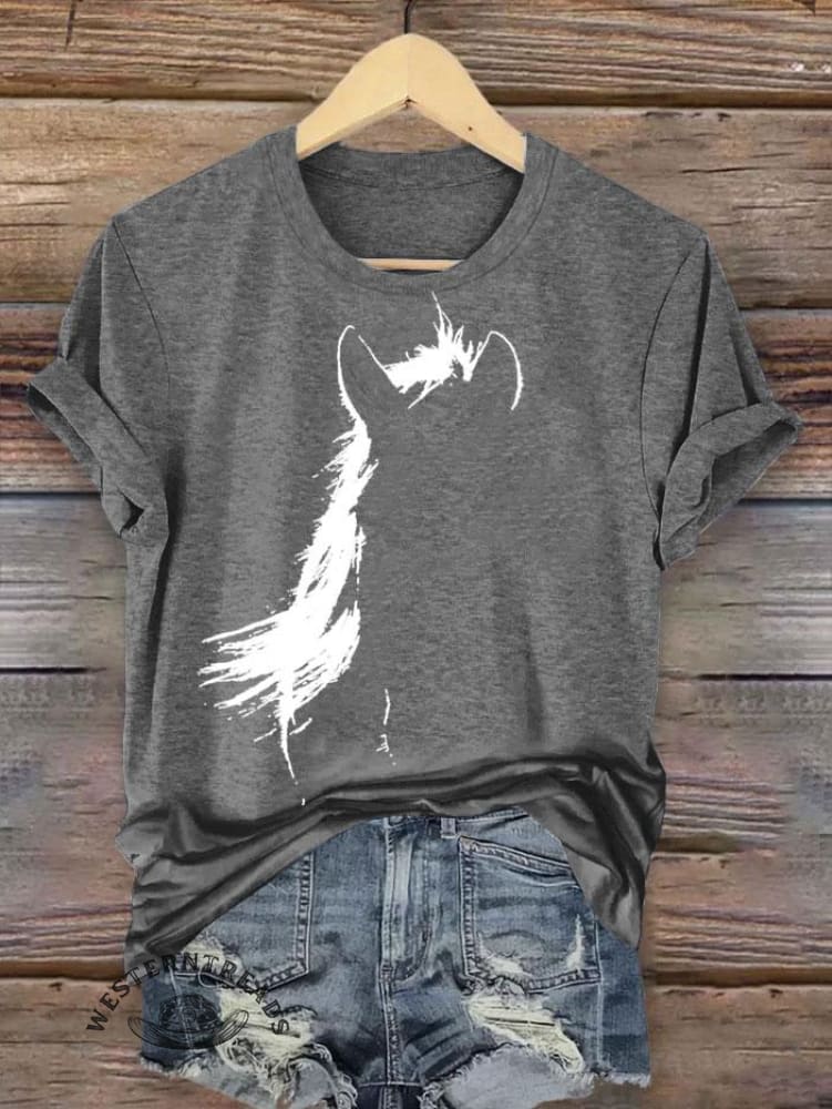 Vintage Horse Print T-shirt