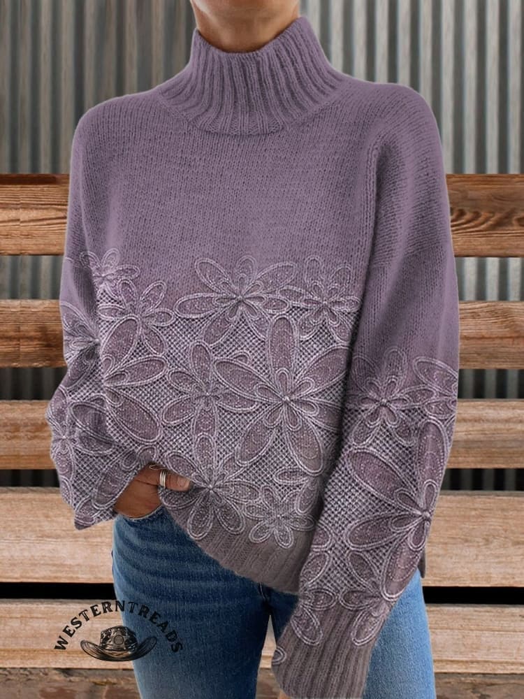 🔥Hot Sale🔥Vintage Floral Art Print CasualSweatshirt