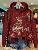 Women's Vintage Print Casual Sweatshirt