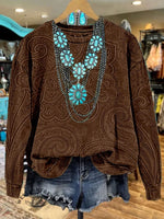 Vintage Western Art CasualSweatshirt