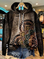 Vintage Art Print Casual Hoodie Sweatshirt